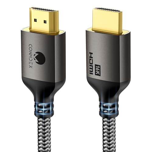 CONMDEX 16K HDMI 2.2 Cable 6.6ft — Designed for Stable High-Bandwidth Connections | 96Gbps Headroom, 8K@120Hz 144Hz / 4K@240Hz, eARC, HDR & VRR | Gaming Console, Graphics Card, TV, Monitor & Soundbar