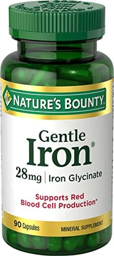 Nature’s Bounty Gentle Iron 28...Non-GMO, Gluten-Free, 90 Count