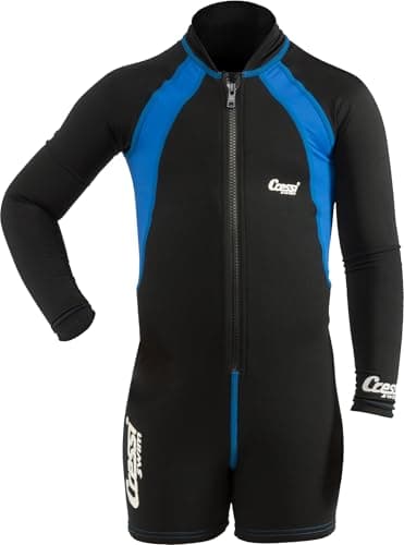 Cressi Kids Swimsuit Long Slee...Piece Swimsuits, Black/Blue, L