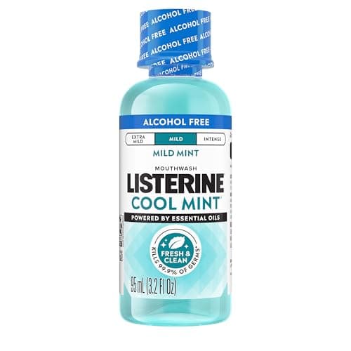 Listerine Cool Mint Alcohol-Fr..., Mild Mint Flavor, 3.2 fl. oz