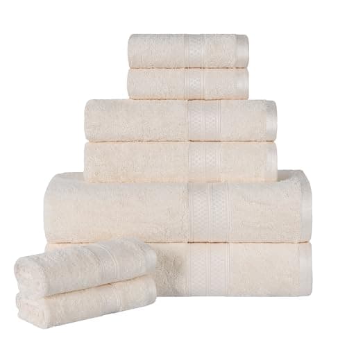 Superior Rayon from Bamboo Cot...2 Bath Towels 30” x 54”, Ivory