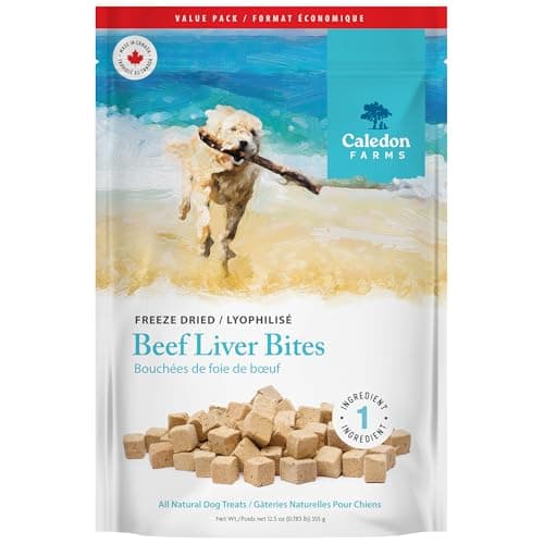 Caledon Farms, Value Pack Freeze Dried Beef Liver Bites, 12.5 oz, Freeze Dried Dog Treats