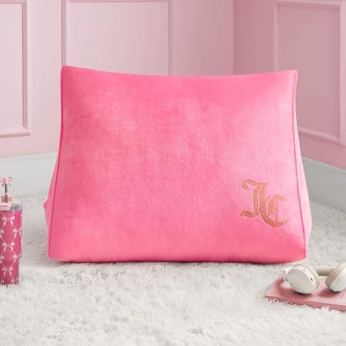 Juicy Couture Rhinestone Wedge 24" x 18" Pillow, Hot Pink