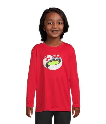 Under Armour Boy's Baseball Unravel Tech Long Sleeve (Little Kid) Red 4 Little Kid