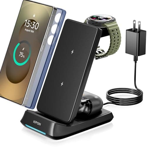 Kpon WF31 3-in-1 Foldable Magnetic Wireless Charging Station with Adapter $14.29