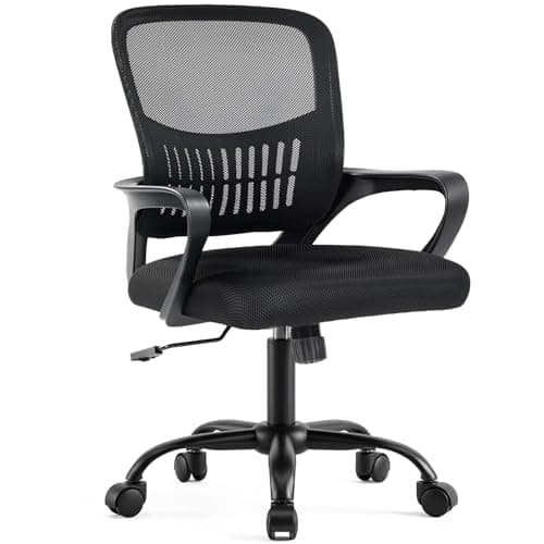 DUMOS Home Office Desk Chair -...om, 360° Swivel, Adults, Black