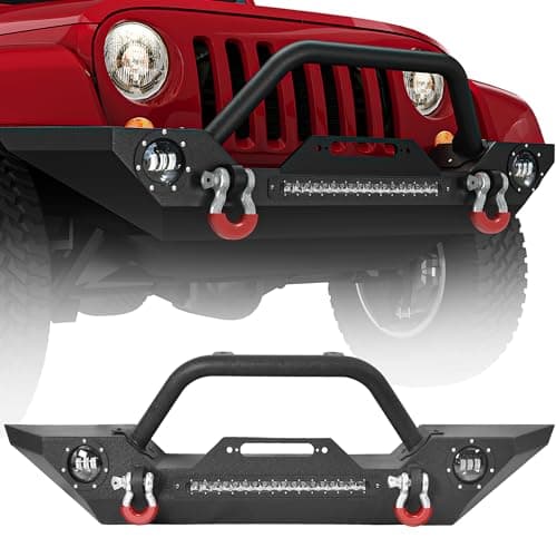LEDKINGDOMUS Rock Crawler Fron...ate and D-rings Textured Black