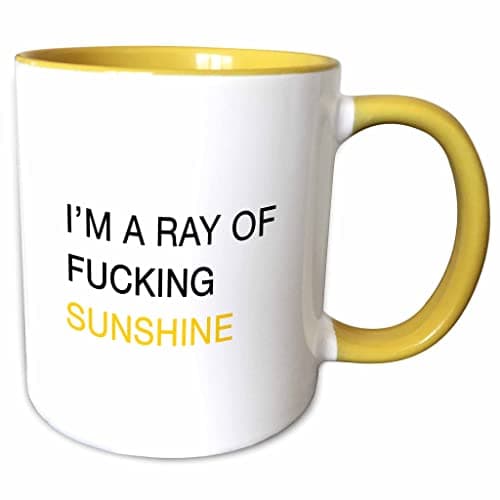 3dRose mug_288572_13 Mug, 15oz, Yellow/White