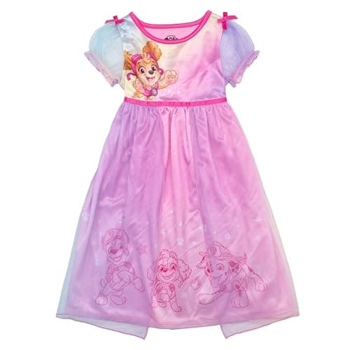 Paw Patrol Girls' Fantasy Gown Nightgown, RAINBOW SKYE, 4T
