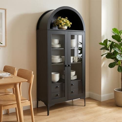 VEVOR Arched Kitchen Pantry Ca...les Storage Living Room Office
