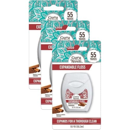 GuruNanda Dental Floss, Cinnam...ntle Cleaning | For Wide Teeth