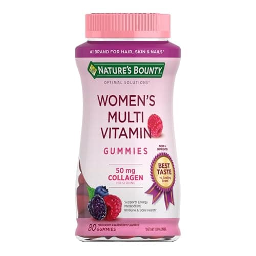 80-Count Nature's Bounty Optimal Solutions Women's Multivitamin Gummies w/ Collagen (Raspberry) $3.89 w/ S&S + Free Shipping w/ Prime or on $35+