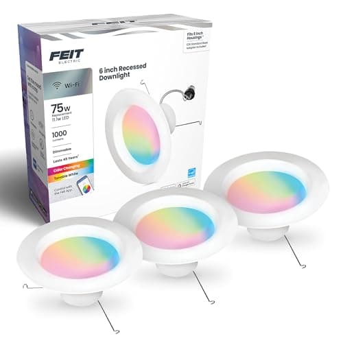 Feit Electric Smart Recessed D...stant, LEDR6/RGBW/AG/3, 3 Pack