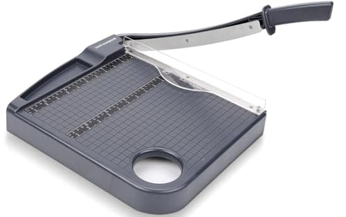 12" Paper Cutter, Precision Cut with Safety Protection and Blade Lock, 12 Sheets Capacity, Great for Cardstock, Cardboard, Photo, Vinyl, Crafts, Scrapbook (Grey)