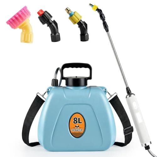 Boromine Electric Sprayer in Lawn and Garden 2 Gallon,Battery Operated Sprayer with 3 Mist Nozzles $19.49