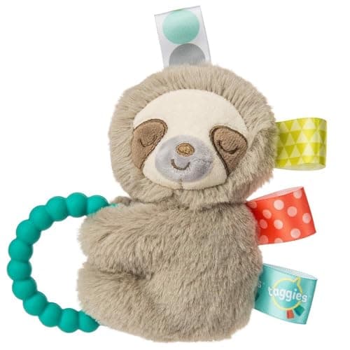 Taggies Sensory Stuffed Animal...h Teether Ring, Molasses Sloth