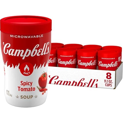 Campbell's Sipping Soup, Spicy...z Microwavable Cup (Case of 8)
