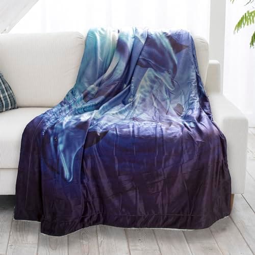 Sherpa Fleece Throw Blanket- O...Adults and Kids by Lavish Home