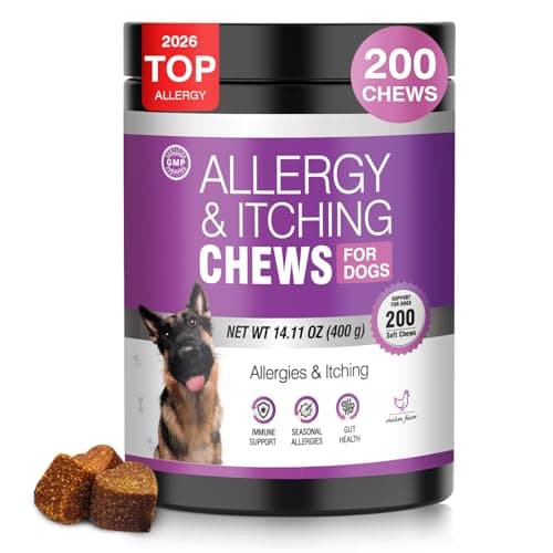 Dog Allergy Chews for Itching Relief 200-Count for $23 + free shipping w/ Prime