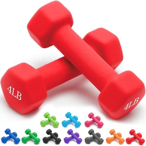 Portzon Dumbbells Neoprene wit...nti-Slip, Anti-roll, Hex Shape