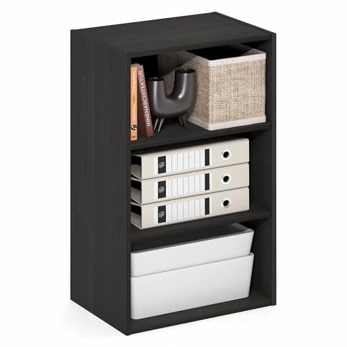 Furinno Basic Book Shelf, 3-Ti...Bedroom, Home Office, Espresso