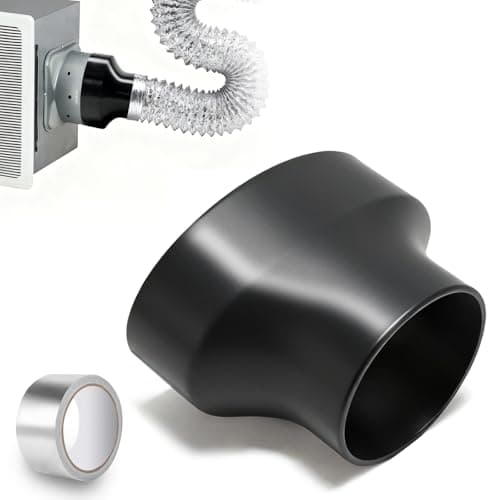4" to 3" Duct Reducer Compatible with Panasonic WhisperValue Series Exhaust Fans, Fit for FV-0510VS/Broan-Nutone LP80, Bathroom Exhaust Fan Vent Reducer with Aluminum Foil Tape