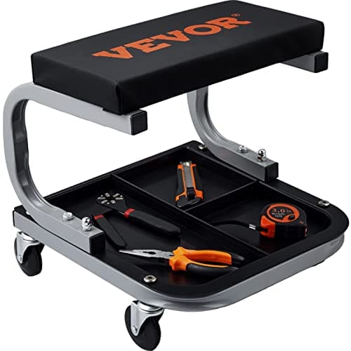 Vevor Rolling Padded Creeper Garage Stool w/ Tool Storage Tray (Black) $18.55