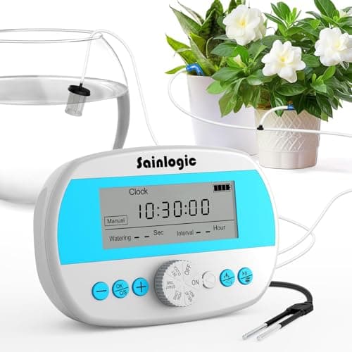 Sainlogic Automatic Plant Waterer (15 Potted Plants) with Timer, Humidity Monitoring $18.84