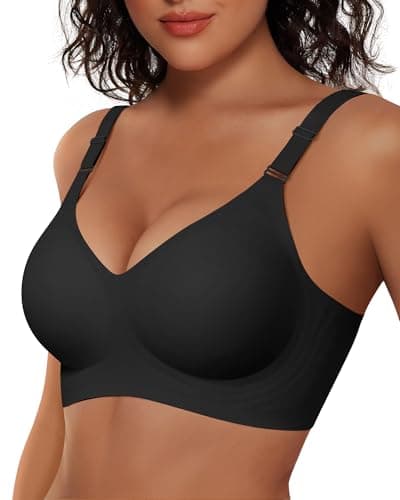 Vertvie Women's Wireless Push-Up Bra w/ Full Coverage (Black) $8.43 + Free Shipping w/ Prime or on $35+