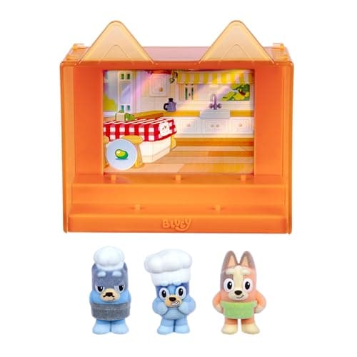 Bluey Fuzzies Episode Pack: Pavlova, 3 Flocked Mini-Figures