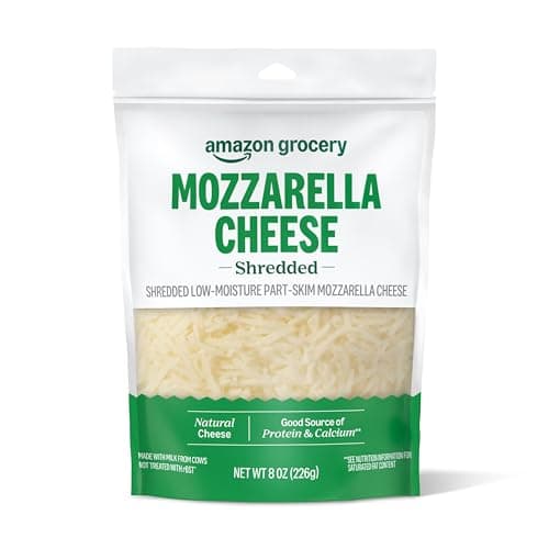 Amazon Grocery, Mozzarella Cheese, Shredded, 8 Oz