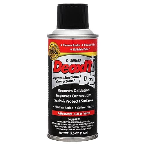 Hosa CAIG Laboratories D5S-6 CAIG DeoxIT Contact Cleaner, 5 Spray, 5 Oz