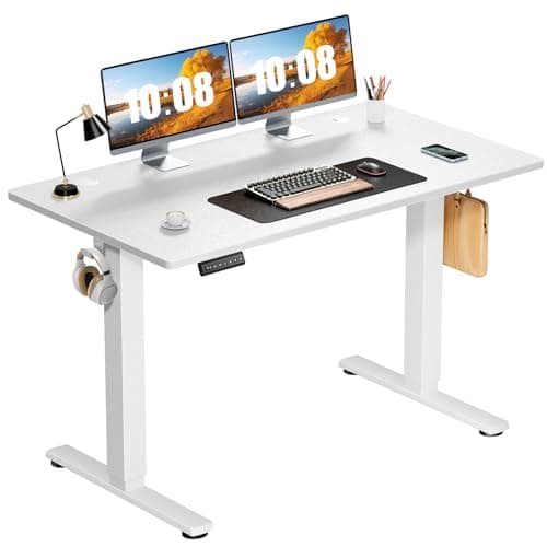 Sweetcrispy Electric Standing ... Wood Board Metal Frame, White