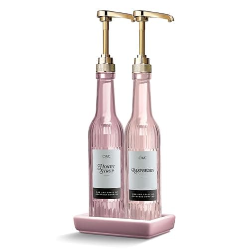 COOK WITH COLOR Glass Coffee S...and Extra Pumps, Textured Pink