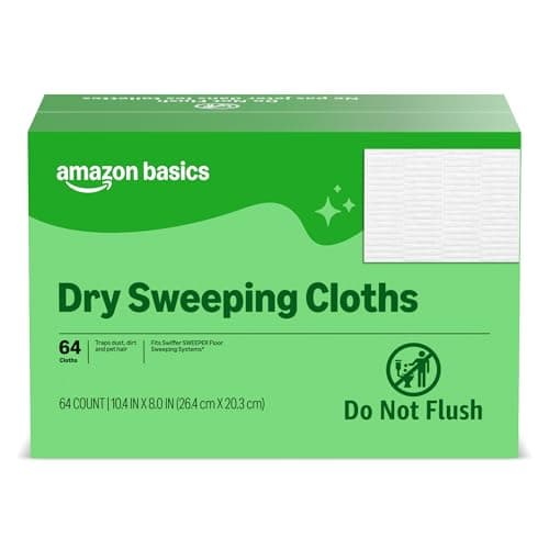 Select Accounts: 64-Count Amazon Basics Dry Sweeping Cloths for Swiffer Sweeper $7.36 w/ S&S + Free Shipping w/ Prime or on $35+