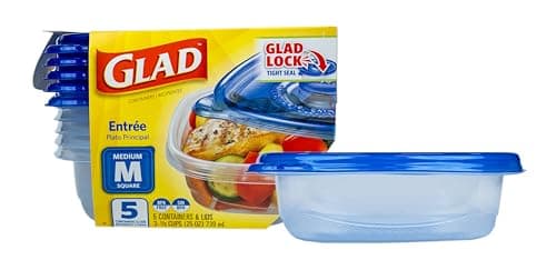 Glad GladWare Entree Food Stor...ishwasher Safe, 25 Oz, 5 Count