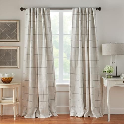 Elrene Home Fashions Brighton ... Tabs, 52"x108", Gray, 1 Panel