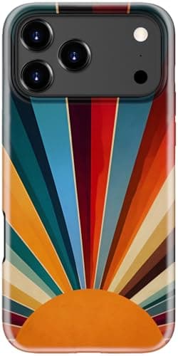 DEENAKIN for iPhone 17 Pro Max Case Cute,Aesthetic Retro Sun Vintage Hobo Groovy Phone Case, Compatible with Magsafe, Trendy Cool Retro Western Protective Slim Silicone Phone Cover for Women Girls