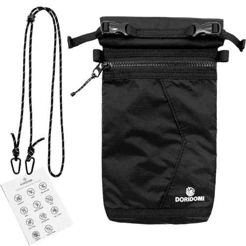 DORIDOMI Faraday Bag for Phone, Signal Blocking Pouch, RFID Blocking Bag for Cell Phone & Key Fob, GPS WiFi Bluetooth Cellular Signal Shielding Case, Travel Privacy and Daily Data Protection Black