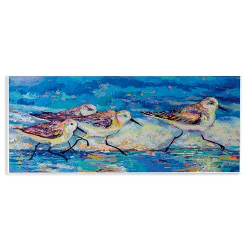 'Modern Street Style Sandpiper...alking Beach'| Wall Plaque Art