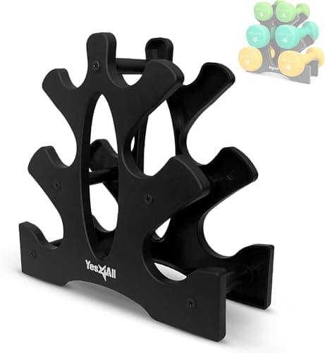 Yes4All 3-Tier Dumbbell Rack, ...ce-Saving Storage for Home Gym