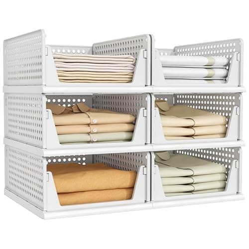 6-Pk Pinkpum Foldable Stackable Storage Bins (17" D x 12.8" W x 6.8" H) $25 + Free S&H