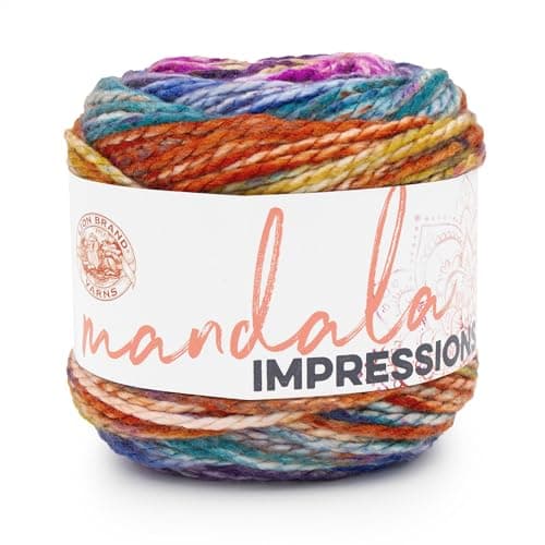 Lion Brand Yarn Mandala Impres... and Crafting, Rainbow, 1 Pack