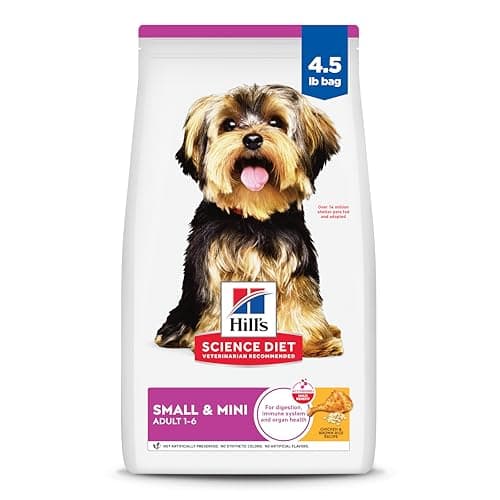 Hill's Science Diet Adult 1-6 Small & Mini Dry Dog Food, Chicken & Brown Rice, 4.5 lb. Bag