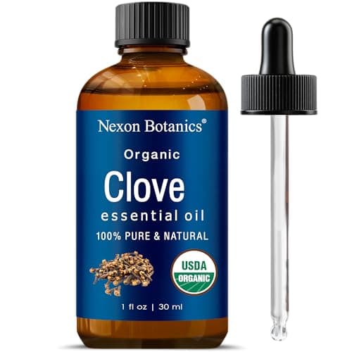Organic Clove Essential Oil 30 ml - Pure, Natural, Undiluted for Toothache, Sore Muscles, Skin & Hair Care - Soothing Clove Bud Essential Oil - Nexon Botanics