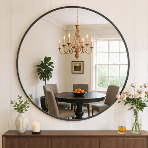 Atilioo Bathroom Mirror for Wall, 24 Inch Round Mirrors