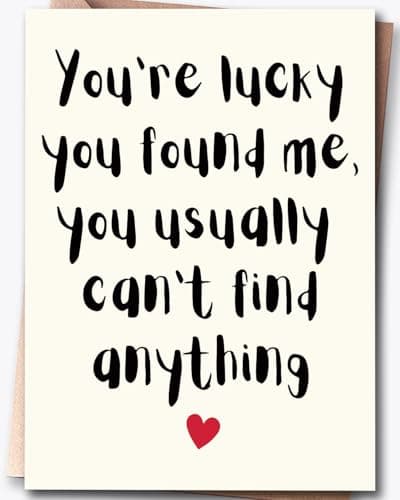 Fwnrmd Funny Valentine Day Card for Husband & Wife & Women & Men & Boyfriend & Girlfriend, Valentine's Day Decorations, Valentine's Day Gift, Greeting Card=7in x 5in(Folded), Envelope = 7.5in x 5.5in