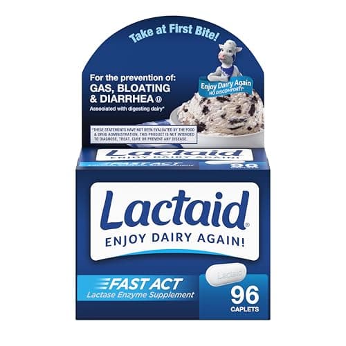Select Accounts: Lactaid Fast Act 96-Count Lactase Enzyme Caplets for Lactose Intolerance $9.87 w/ S&S + Free Shipping