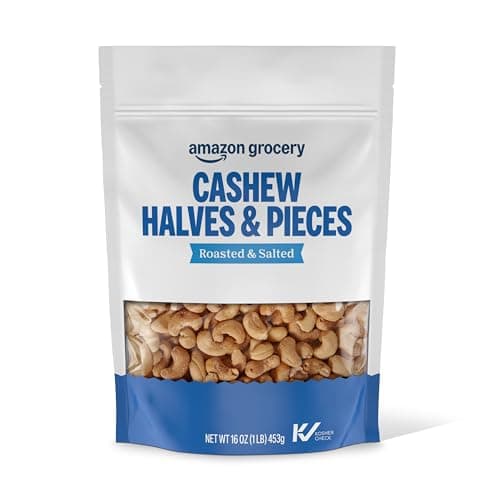 Select Accounts: 16-Oz Amazon Grocery Roasted & Salted Cashew Halves & Pieces $4.45 w/ S&S