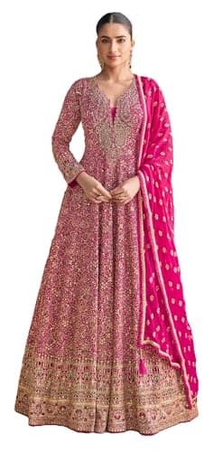 Shriva Fashion Indian Pakistani Women's Ready to wear ethnic Salwar Kameez Suit for Eid Party Wedding Festivals (2971) (Maroon, 42)